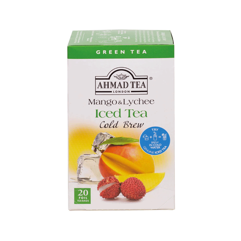 AHMED TEA MANGO&LYCHEE ICED TEA COLD BREW TEA BAGS 20`S